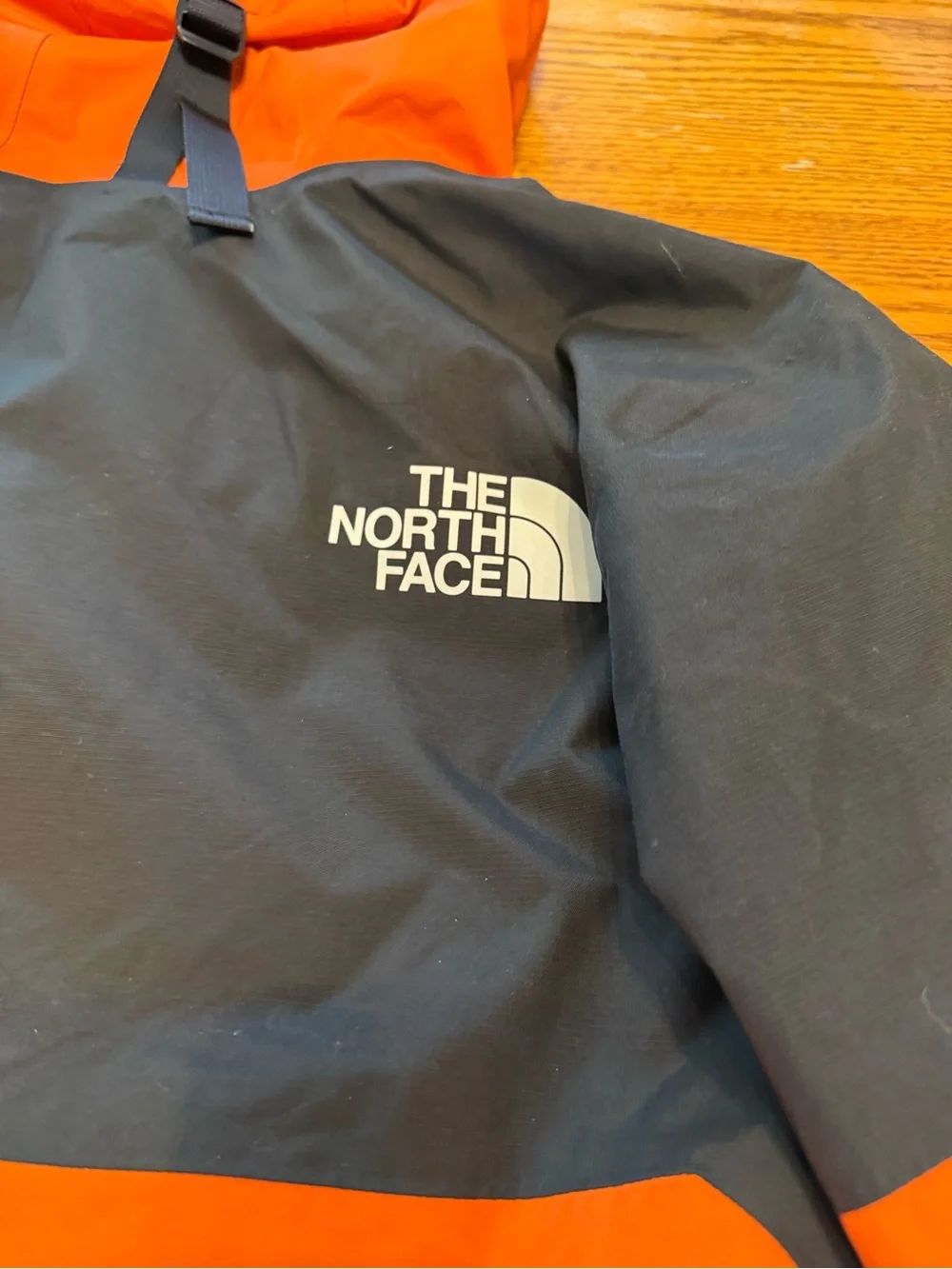 The North Face Orange and Black Hooded Ski Anorak-S